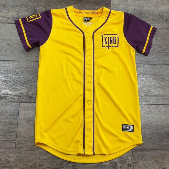 Sullivan King Reckless Baseball Jersey Purple Gold Los Angeles Forever - Large - Picture 1 of 10